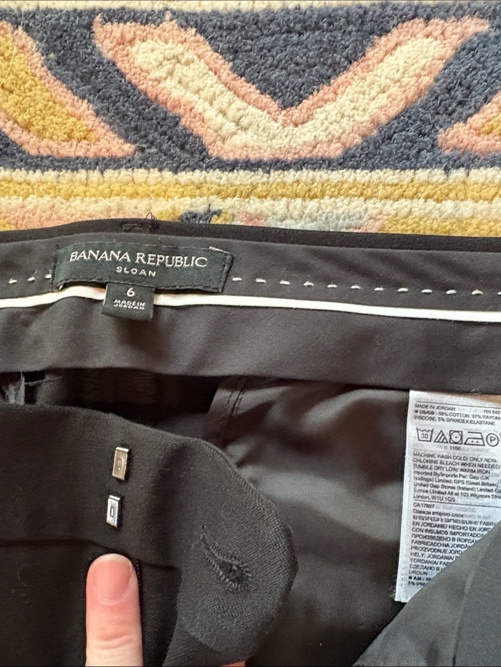 Banana Republic Black Sloan Dress Pants - Picture 2 of 3